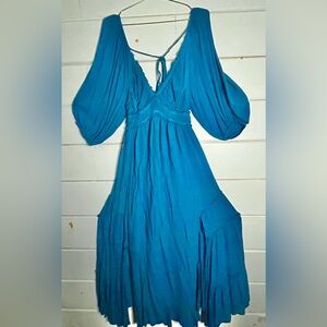 Free People Ocean Blue Maxi Dress